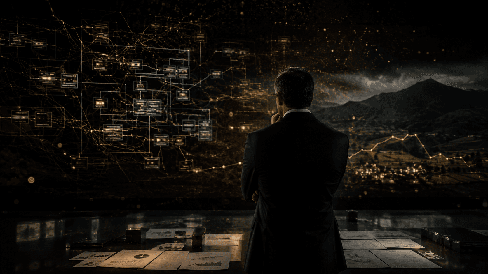 Artificial intelligence system making decisions inside an operating model